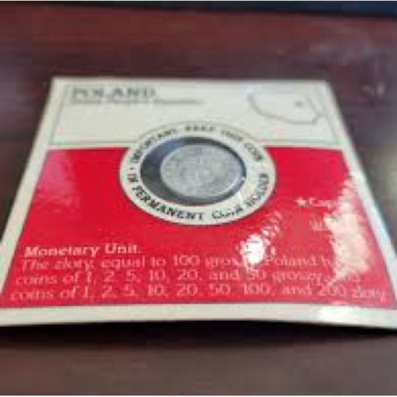 Poland 🇵🇱 Kelloggs “Golden Crisp” 1949 Coin Holder with Coin Sealed Grosz - Picture 3 of 4